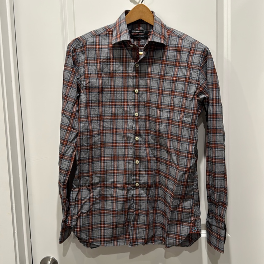 Hammer Made Plaid Dress Shirt - Italian Fabric